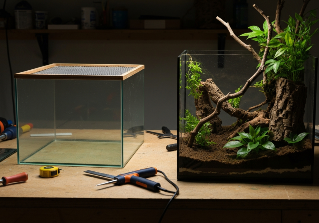 Jak zrobić terrarium z akwarium?