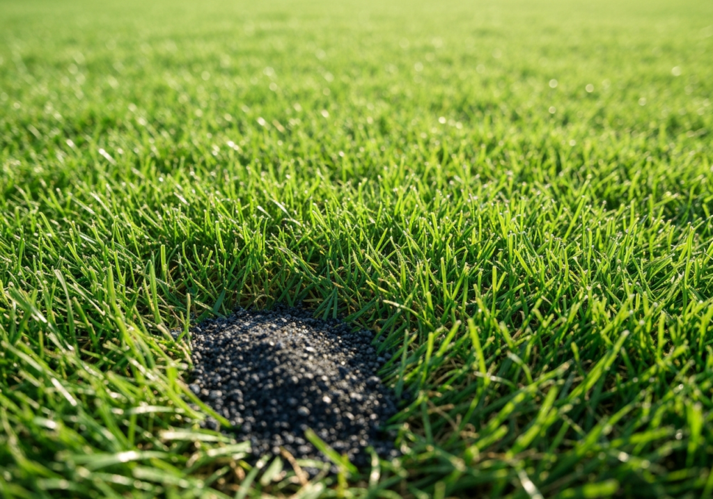 Jakie właściwości ma mączka bazaltowa jako naturalny użyźniacz trawników sportowych?